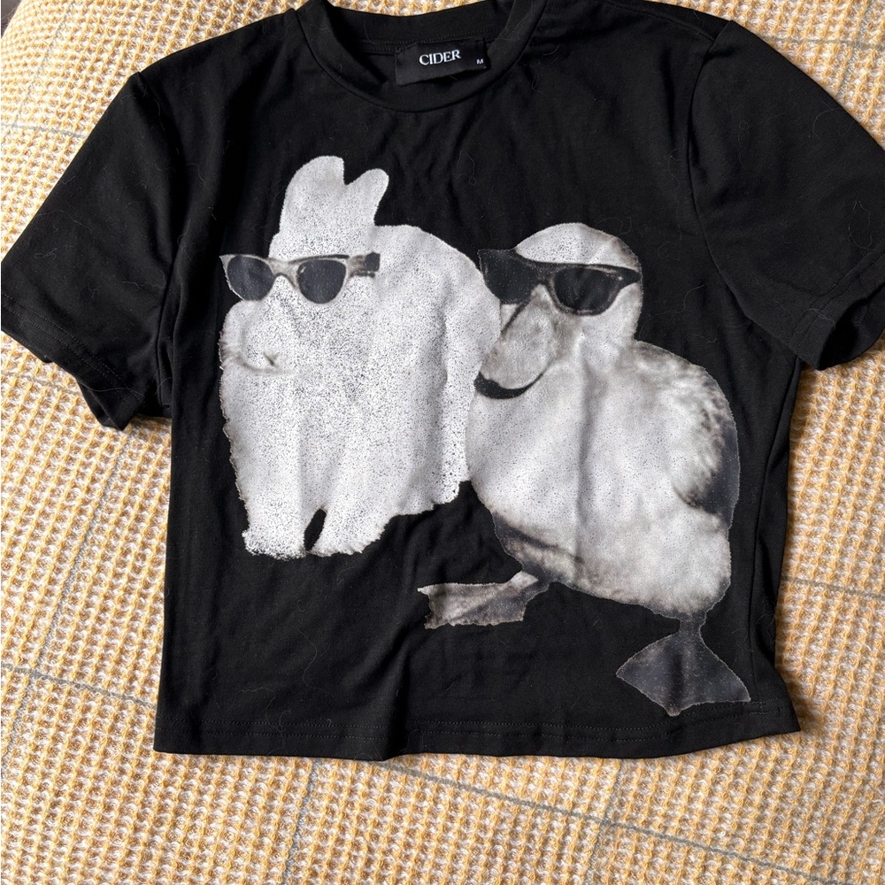 Cider Brand Duck & Rabbit Cropped Tee 🐇🦆 - Picture 2 of 2
